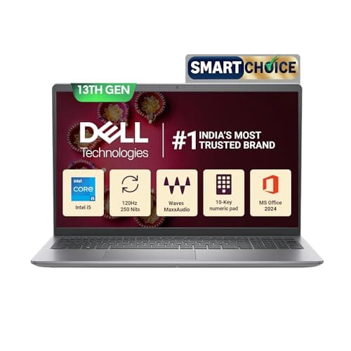 Dell 15 SmartChoice (Previously Inspiron), Intel 13th Gen Core i5-1334U, 16GB, 1TB SSD, FHD,15.6"/39.62cm, Win 11, MSO'24, Silver, 1.62kg, [Dell 15], 12 Month McAfee, Backlit KB, Thin & Light Laptop