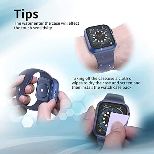 Zitel Case with Screen Protector Compatible with Apple Watch 42mm Series 11/10, Hard PC Cover with Built-in 9H Tempered Glass (42mm, Rose Gold) 5