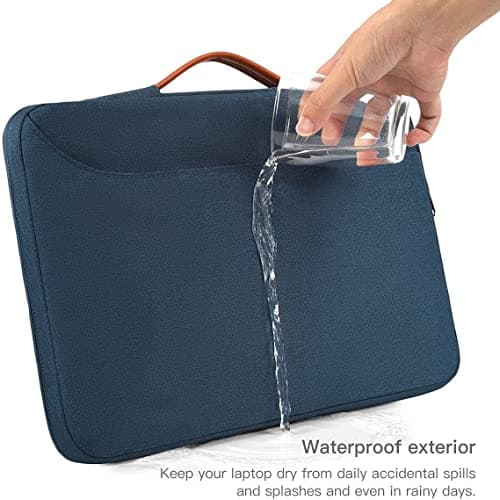 Dynotrek Marter 14 inch Laptop Sleeve Bag, with Charger Pouch Computer Cover Accessories Pocket, Portable Laptop Case Compatible for MacBook Air/Pro, Dell, HP, Acer, Asus, Lenovo -Denim Blue 2