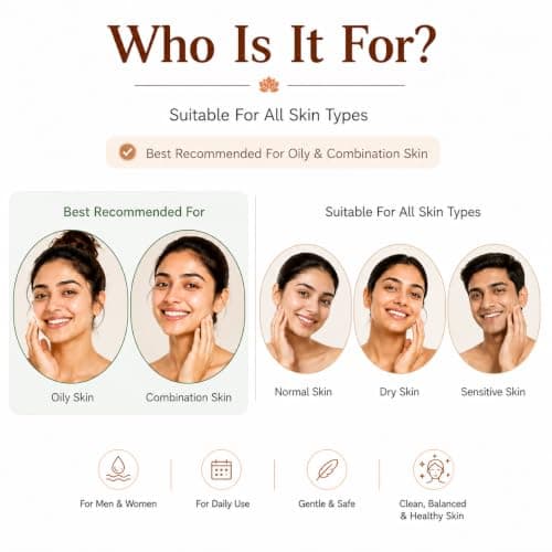 Indian care Oil Shield Facewash (100ml) – Advanced Oil Control & Deep Pore Cleansing with Rice Water & Niacinamide – Non-Greasy, Instant Glow for Oily and Sensitive Skin -Pack Of 1 4