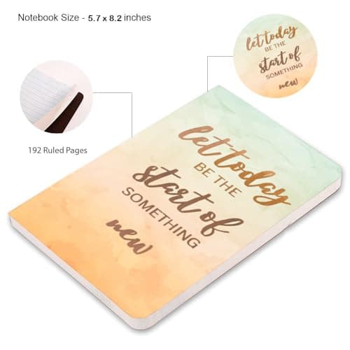 AccuPrints Premium Soft Bound Notebook Diary for Girls and Women (A5,192 Ruled Pages with planner, 80 GSM) (Let today Perfect) 2