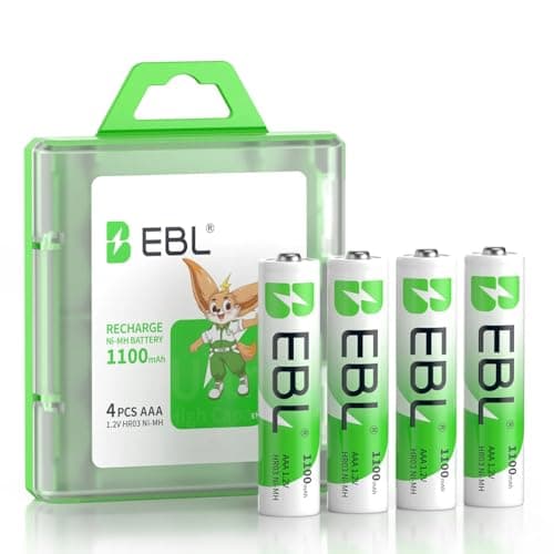 EBL Rechargeable AAA Battery, Ni-MH 1100mAh 1.2V Pack of 4