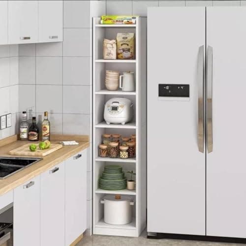 Lukzer 6-Layer Engineered Wood Bookshelf Multipurpose Storage Rack & Display Organizer for Home, Office & Kitchen | MR-005/White | Open Shelving Unit for Books, Décor & Essentials (180x33x24 cm) 5