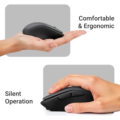 ZEBRONICS Charm Rechargeable Wireless Mouse, Dual Mode (2.4GHz + BT), Dual Bluetooth, Upto 1600 DPI, Silent Operation, 6 Buttons, Comfortable & Ergonomic, for Mac | Laptop | Computer (Metallic Grey) 4