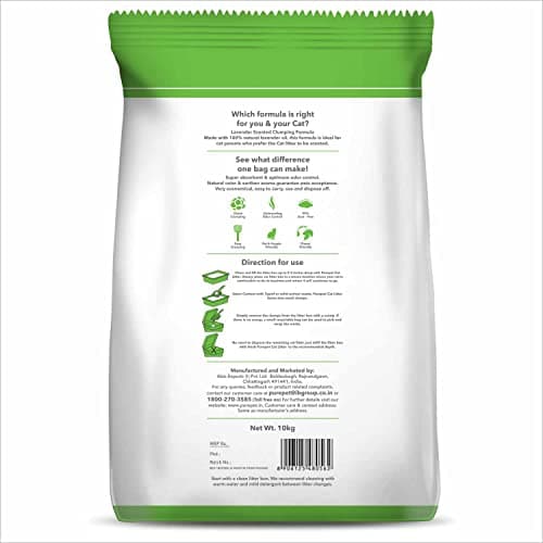 Purepet Cat Litter for All Cat Breed, Lavender Fragrance - 10kg Pack Pet Litter Tray Refill 2