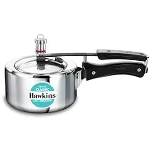 Hawkins 1.5 Litre Pressure Cooker, Triply Stainless Steel, Induction Compatible, Ideal for 1–2 persons, Silver (SSTCL15)