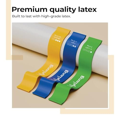 Lifelong Mini Resistance Bands Set of 3 | Theraband, Pullup Band | 2 to 12 KG : Extra Light, Light & Medium Resistance Level | Gym Rubber Band for Exercise, Physio, Yoga, Training 3