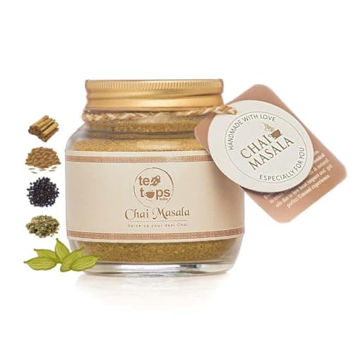 Tea Tops India Chai Masala Powder|Traditional Indian Tea Spice MixIHandcrafted Luxury RangeIArtisanal Spice BlendIFinest Hand-Picked SpicesI125 Grams