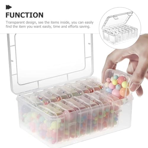 Ahamo 20-Gid Transparent Jewelry Organizer Box - Premium PP Bracelet & Earring Storage Box with Lid | Multi-Layer Stackable Design | Dustproof Makeup Case for Home & Travel (5.5" Small Clear Box) 4