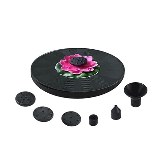 ZIBUYU® Solar Water Fountain for Home Garden - Lotus Flower Shaped Waterfall, Floating Brushless Pump, 8 Nozzles ABS Material, for Terrace Garden Setup, Aquarium, Fish Pond & Outdoor Decor