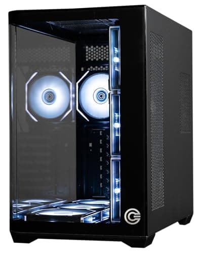 Circle Lucid Curve AX BTF Mid Tower | Gaming Cabinet - Black | Panoramic Curved Glass | Support ATX, M-ATX, ITX | Pre Installed 3X Front, 3X Bottom, 1X 120MM Infinity Mirror Fans 2