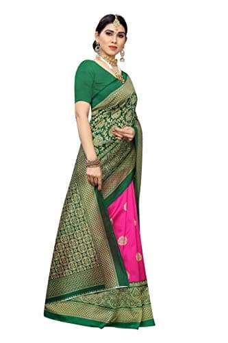 Yashika venkatagiri art silk with blouse piece Saree (SDPL-METRO_ Pink_ Free Size) 3
