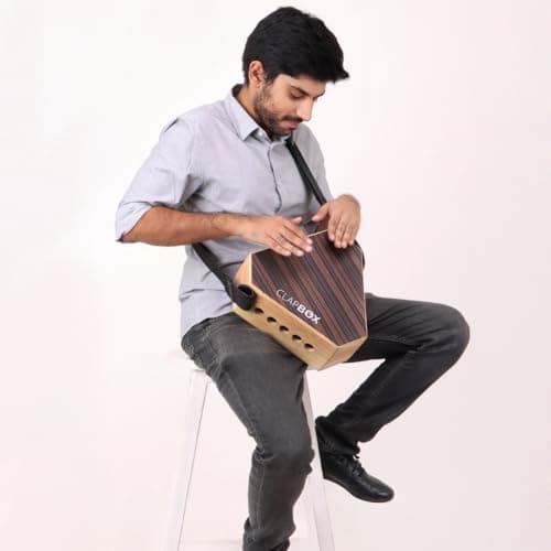 Clapbox Travel Cajon (2-sided), Snare, Bongo - Rubber wood with Carry Bag 5