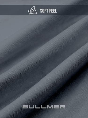 BULLMER Trendy Front Printed Oversized Round Neck T-Shirt for Men - Dark Grey/Medium 3