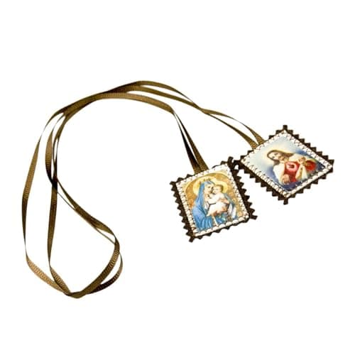 ZOOMELLA Scapulars Catholic Traditional Scapular for Our Lady of Mount Woman Man|Collectibles |Amulets, Pendants & Charms 4