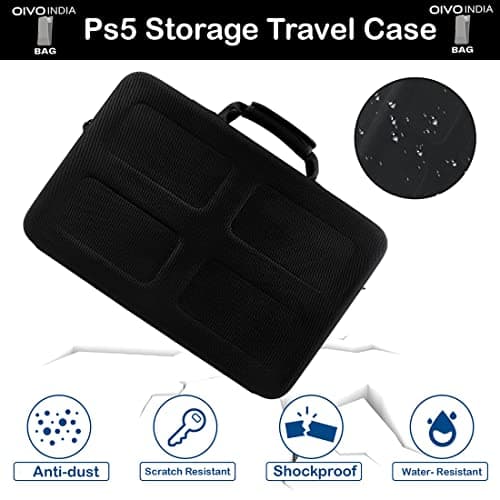 OIVO INDIA Hard Shell Water-Resistant Carry-Bag Compatible for PlayStation 5 Disc/Digital Version PS5 Bag (NOT for PS5 Slim Version) 3