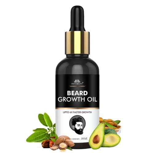 INTIMIFY Beard Growth Oil, For Thicker & Longer Beard, Enriched with Natural Herbs- 30 ml (Pack of 1)