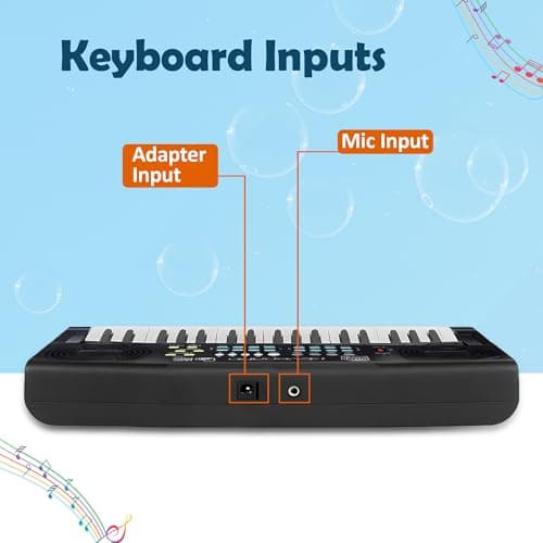 INTERN Digital Electronic Piano Keyboard | LED Display, Mic & Adapter | Music Keyboard for Kids & Beginners with 8 Rhythms, 8 Tones, 22 Demo Songs & 4 Percussions Sounds. (3701-KB) 5