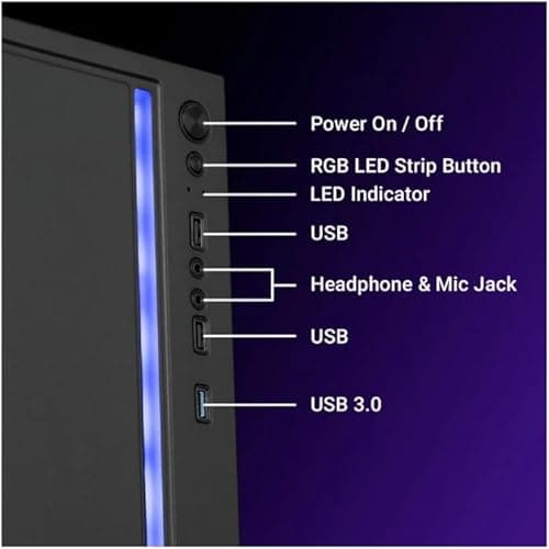 POWERDESK Desktop Computer Set, i7 4th Gen, 8 GB RAM, 256 GB SSD, 22" HD LED Monitor,hmk Keyboard & Mouse, WiFi, Windows 10 Pro, MS Office (8-256gb) 4