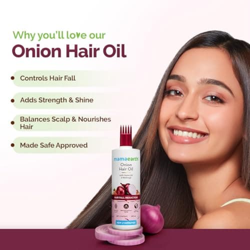 Mamaearth Onion Hair Oil for Men & Women with Onion & Redensyl for Hair Fall Control, Hair Growth Oil for Hair Fall - 250ml 3