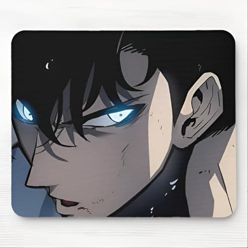MS ART & CRAFT Anime Gaming Mouse Pad, Blue Eyes Character Design, Non-Slip Base 23cm to 19cm 3