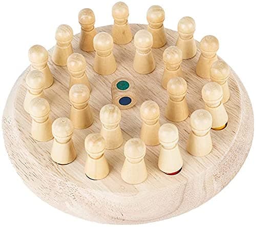 SHINETOY Wooden Memory Match Stick Chess Game – Colorful Matching Block Board Game for Kids | Early Educational Brain Training Toy | Fun Family Strategy Game for Boys & Girls Ages 3+ 2