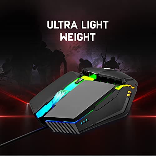 Redgear A-10 Wired Gaming Mouse with RGB LED, Lightweight and Durable Design, DPI Upto 2400, Compatible with Windows. 5