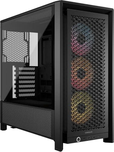 CORSAIR Frame 4000D RS ARGB Modular Mid-Tower ATX PC Case – High Airflow, 3X Pre-Installed RS ARGB Fans, InfiniRail Fan Mounting System, ASUS BTF, MSI Project Zero, Gigabyte Project Stealth – Black