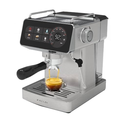 KAELDI Espresso Coffee Machine | 20 Bar High Pressure | Adjustable Brewing Time and Temperature | Cold Espresso Option | Steam Wand for Cappuccino and Latte | Overheating and Overpressure Protection