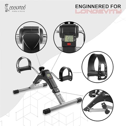 Cockatoo Step-Flex Pedal Exerciser with Digital Display and Adjustable Resistance, Exercise Cycle for Home with Non-Slip Feet, Ideal for Leg & Arm Workouts 5