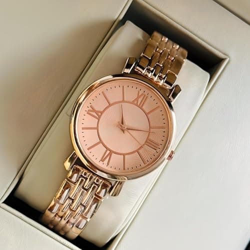 styledose Women Analogue Wrist Watches for Women's & Girls&Miss&Ladies Diamond Studded Roman Dial Rosegold Colored Stylish Bracelet Strap (Rose Gold) 4