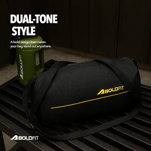 Boldfit Gym Bags for Men Compact 17 L Sports Duffle for Women Unisex Duffle Bag for Carry & Travel Adjustable for Shoes Towel Duffel Sports Bag 17L 5