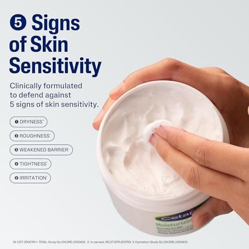 Cetaphil Moisturising Cream 100 g for Dry & Sensitive Skin | 48H Hydration with Almond Oil, Niacinamide & Panthenol | Rich Fragrance and Paraben Free Moisturiser, Prevents Moisture Loss & Repairs Skin 5