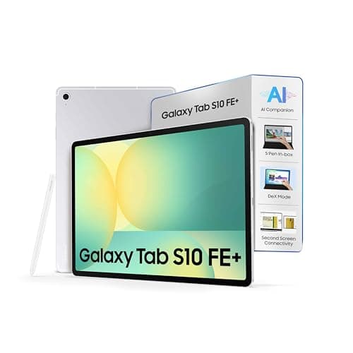 Samsung Galaxy Tab S10 FE+, S Pen in-Box, 27.7 cm (13.1 inch) Display, AI Writing, Desktop Mode, Pre Loaded Pro Apps, 8 GB RAM, 128 GB Storage, Wi-Fi Tablet, Silver