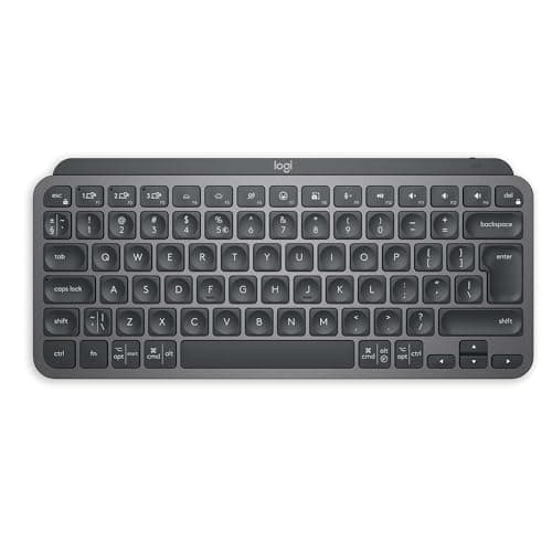 Logitech MX Keys Mini Minimalist Wireless Illuminated Keyboard with Free Adobe Subscription, Compact, Bluetooth, Backlit, USB-C, Metal Build-Graphite