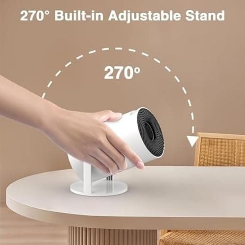 Portable Mini Projector, 4K 1080P Full HD Projector, Support Video Projector, WiFi 5G BT 5.0, Cinema Projector 180° Can Be Rotated, Android 11, Compatible with TV Stick for Adult's, Home Cinema, Compa 3