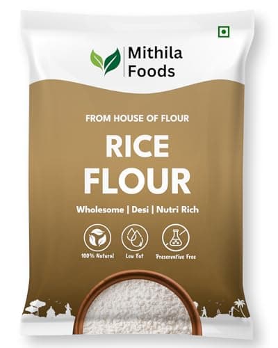 MITHILA FOODS 1 Kg Rice Atta | Gluten-Free Chawal Ka Atta | Stone-Ground for Soft Rotis, Pitha & Idiyappam | High Fibre & Easy to Digest | No Preservatives | Authentic Traditional Flavor from Bihar