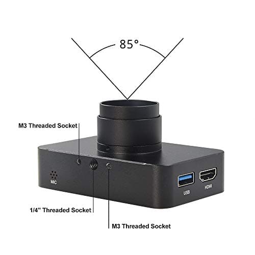 MOKOSE 12MP HDMI Camera 1080P USB HD Streaming Webcam, Recording 4K@30FPS Industry C/CS-Mount Camera with 3.2mm No Distortion Manual Lens 4