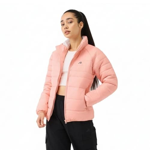 Boldfit Puffer Jacket For Women Hooded Jacket For Women Winter Wear Winter Jacket Full Sleeve Jackets For Women Insulated Winter Jacket For Women Monsoon Winter Wear For Women Jacket - BlossomPink L