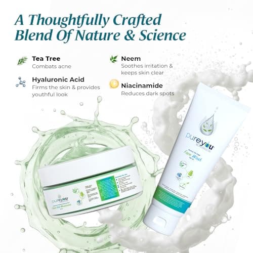 PureYou Face Wash & Gel Moisturiser Combo | Green Tea, Aloe & Cucumber | Tea Tree & Hyaluronic Acid | Refresh + Hydrate | Handled for Sensitive, Oily & Normal Skin 5