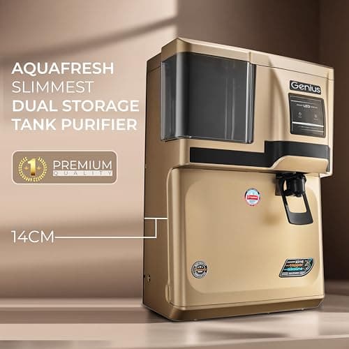 ROYAL AQUAFRESH 8L Water Purifier Dual Storage Tank Purifier Smart LED Display/Power On/Off (1 Year Warranty On Motor & SMPS) (1st BIS (IS 16240 :2023) CM/L8100159306) (Brown) 2