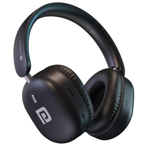 Portronics Muffs M6 Over Ear Wireless Bluetooth Headphone with Upto 40 Hours Playtime, Dual Pairing, 40mm Driver, HD Mic, Bluetooth 5.4V, Foldable Design, Type C Fast Charging (Black)