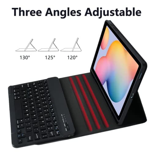 Galaxy Tab S6 Lite 10.4' 2020 Case with Keyboard, Detachable BT Keyboard for Samsung Model SM-P610 / SM-P615 - Tablet Case for Galaxy Tab S6 Lite SM P610 P615 - Keyboard Case with S Pen Holder, Black 4