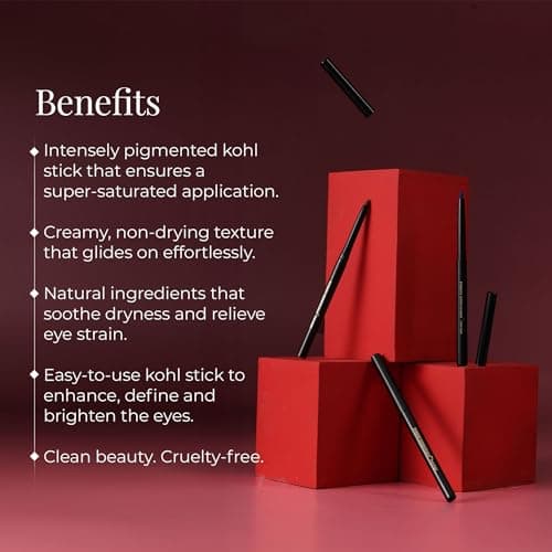 Forest Essentials Gulaab Khaas Natural Kajal Earth Brown | Made using a traditional method with Pure Ghee & Castor Oil | Intense Cooling Pigment | For Daily Use 3