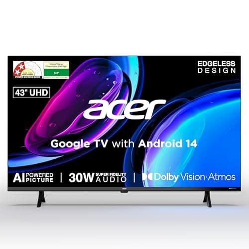 acer 108 cm (43 inches) Ultra I Series 4K Ultra HD Smart LED Google TV AR43UDGGU2875BD
