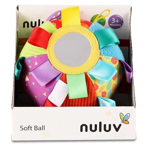 Nuluv Learning & Activity Play Ball - Soft Plush Infant & Preschool Toy, Multicolour Baby Ball with Rattle Sound 2