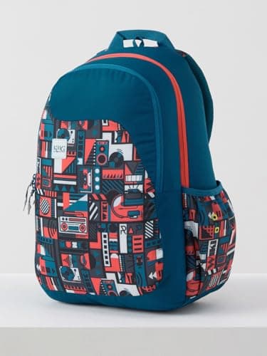 Wildcraft Wiki 1 30L Laptop Backpack for Men & Women | Fits 15.6 inch Laptop | Padded Shoulder Straps, Multi Compartments, Anti-Theft Zippers | School & College Bag | Music Pattern Multi 2