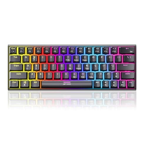 Ant Esports MK1200 Mini Wired Mechanical Gaming Keyboard with RGB Backlit Lighting and 60% Compact Form Factor - Red Switch