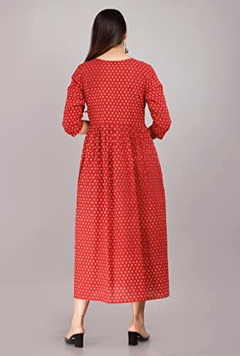 Women Maternity Kurta (X-Large, Red) 2