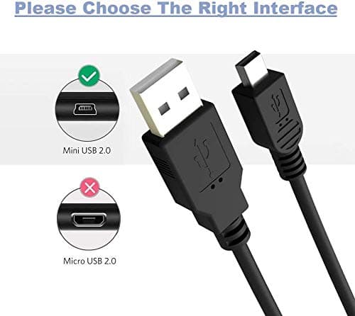 JGD PRODUCTS JGD 5 Pin Mini USB Cable (1.5 M) USB 2.0 Type A to Mini B Cable Compatible with GoPro Hero 3+, PS3 Controller, MP3 Player, Digital Camera, Black 5